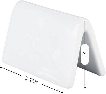 Double Sided Ceramic Dry Erase Table Tent Sign White - 3-1/2"x2" - Reusable Tabletop Setting. Great for Wedding, Birthday, Picnic, Banquet, Buffet, Bakery, Party, Events, Message Board, Food Tents