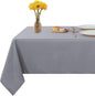 Fitable Rectangle Tablecloth Stain and Wrinkle Resistant Washable Polyester Table Cloth for Buffet Parties and Camping (54x108 inch, Light Grey)