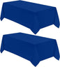 VidaFete Tablecloth 2 Pack 90*132inch Rectangle Table Cloth Polyester, Stain Wrinkle Resistant Polyester Dining Table Cover for Kitchen Dinning Party Wedding Rectangular Buffet Decoration(Royal Blue)