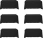 BRILLMAX 6 Pack Black Tablecloths for 6 Foot Rectangle Tables 90 x 132 Inch - 6ft Rectangular Bulk Linen Polyester Fabric Washable Cloth Cover for Wedding Reception Banquet Birthday Party