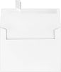 LUXPaper A7 Invitation Envelopes | Peel & Press | 5 1/4" x 7 1/4" | Brilliant White | 80lb. Text | 100% Cotton | 50 Qty