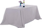 Ascoza 2pack 90x132 Inch Silver Rectangular Tablecloth 6 Feet Table Cloth in Polyester Fabric for Wedding/Banquet/Restaurant/Parties