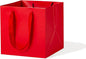 Red Square Gift Bag 12 in Paper Gift Box Large Square Bottom Kraft Paper Bags with Handles for Party Favor, Birthday Gift Bags (Red, 12 x 12 x 12 in, 10 CT)