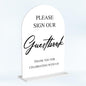 Wedding Guest Book Sign Please Sign Our Guestbook Sign Acrylic Arch Wedding Bridal Shower Baby Shower Welcome Table Signs for Ceremony and Reception Decor 7 x 5 Inches