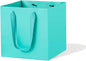 Teal Blue Paper Gift Bag 12 in Large Gift Box Square Bottom Kraft Paper Bags with Handles for Wedding Baby Shower Birthday Party (Teal Blue, 12 x 12 x 12 in, 10 CT)