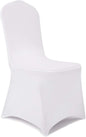 Peomeise 50pcs Stretch Spandex Chair Cover for Wedding Party Dining Banquet Event (White, 50)