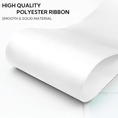 4 Inch 25 Yard Wide Satin Ribbon White, Solid Fabric Large Ribbon Roll for Cutting Ceremony Wedding Opening Party Decoration, Chairs, Sewing, Festival Pageant Sashes