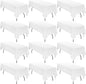 12 Pack 60 x 126 Inch Tablecloth Rectangle, White Rectangle Tablecloth Polyester Tablecloth for 8 Ft Rectangle Tables, Washable Fabric Table Cover for Wedding Party Dining Buffet Parties or Camping