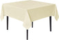 sancua Square Tablecloths 54x54 Inch - Beige Fabric Table Cloth for Square or Round Tables, Washable Polyester Table Cover for Dinner, Holiday Party, Decorative Display Tables