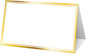 25 Premium Place Cards for Table Seating, Wedding Name Place Card with Gold Border, Tent Cards for Birthday Bridal Shower Baby Shower Reception Dinner Party Decorations -A19