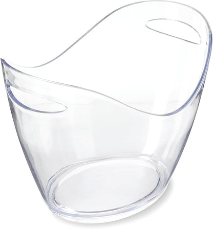 True Chill Acrylic Ice Buckets for Parties and Drinks, 2.11 Gallons (8 Liters) Wine Beer Champagne Bucket, Beverage Tubs Hosting Essentials, Set of 1