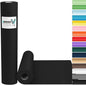 Vanhench Black Wrapping Paper, 17.5" x 963" (80 1/4FT), Art Paper, Birthday, Bouquet Flower Wrapping, 80GSM 55LB