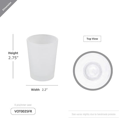 WGV Frosted Tea Light Votive Candle Holder 2.2x2.75, Tiny Utility Cylinder Glass Vase, Small Planter Terrarium for Home Accent Decor, 1 Pc