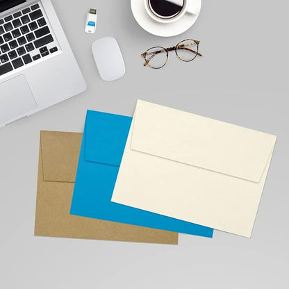 LUXPaper A7 Invitation Envelopes | Peel & Press | 5 1/4" x 7 1/4" | Natural Linen | 80lb. Text | 250 Qty