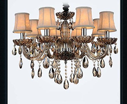 Fushing 20Pcs Chandelier Crystals, Clear Teardrop Crystal Chandelier Pendants Parts Beads, Hanging Crystals for Chandeliers (38mm, Clear)