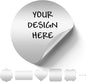 Custom Logo Stickers for Business, Personalised Logo Labels - Any Shape, Waterproof, Glossy (Silver Matte)