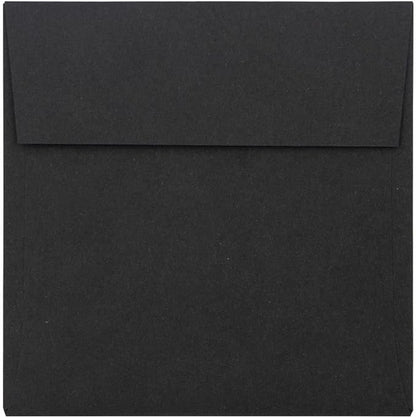 LUXPaper Square Invitation Envelopes | Peel & Press | 3 1/4" x 3 1/4" | Midnight Black | 80lb. Text | 50 Qty