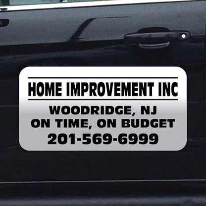 Car Magnet Signs Custom - 24"x12" (Set of 2), 30-mil Thickness with Rounded Corners (White)