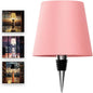 Wireless LED Lamp for Any Type of Bottle - Indoor & Outdoor - 100% Waterproof - Adjustable Brightness and Light Temperature 3000-6000K - Rechargeable (Pink)