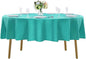 70 inch Round Tablecloth Washable Polyester Table Cloth Decorative Table Cover for Wedding Party Dining Banquet（70 inch,Turquoise）