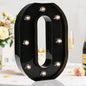 Light Up Black Alphabet Marquee Number Sign LED Marquee Number Lights Sign for Night Light Home Bar Christmas Lamp Birthday Party Wedding Decoration 0