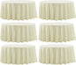 Round Tablecloth 6 Pack 108 Inch Ivory Tablecloths Washable Decorative Linen Polyester Table Clothes Cover for Dining Table Banquets Buffet Parties and Wedding