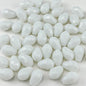 150pcs 4x6mm Teardrop Crystal Glass Beads for Jewelry Making, Faceted Vertical Hole Teardrop Glass Spacer Beads for Wind Chimes Bracelet Earring Necklace DIY Craft(White)