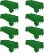 8 Pack Green Table Cloth 60 x 102 Inch Rectangular Tablecloths for 6 Foot Rectangle Tables, Wrinkle Resistant Green Tablecloth Washable Polyester Fabric Table Covers for Buffet Wedding Party Banquet
