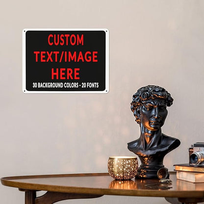 Custom Sign Personalized Custom Metal Sign, Customize For Office, Business, Workplace, Office, Home, Delivery Signs 12x17