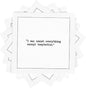 Oscar Wilde Quotes Napkins, White Cotton Cloth Napkins, 4.5" x 4.5" - (50 Pack)