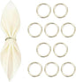 10 Pcs Silver Napkin Rings - Metal Napkin Ring(Round) Stainless Steel Napkin Rings for Table Settings Wedding Christmas Party Dinner Table