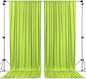 AK TRADING CO. 10 feet x 10 feet Light Green Polyester Backdrop Drapes Curtains Panels with Rod Pockets - Wedding Ceremony Party Home Window Decorations, 5FT x 10FT