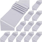 12 Pack Silver Satin Table Runner,12 x 108 inch Long Premium Smooth Table Runner for Wedding, Banquets, Birthday, Party, Graduation, Engagements, Table Runners fit Rectangle and Round Table