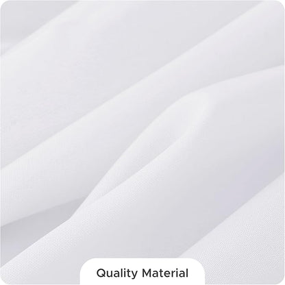 Fitable 8 Pack Rectangle Tablecloths: Stain Resistant Wrinkle Free Fabric Table Clothes, Washable Reusable Polyester Table Covers for Wedding Party Birthday Banquet Reception(White, 90x132 Inch)