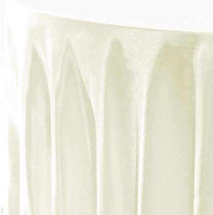 fani 6 Pack 120 Inch Ivory Round Tablecloth - Premium Silky Satin Tablecloth Overlay Smooth Fabric Table Cover Linens, Table Decoration for Wedding Party Banquet Events Restaurant Kitchen Dining
