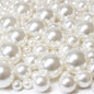 300Pcs Vase Filler Ivory No Hole Faux Pearl Beads for Vase Filling Decorations, Candle Centerpieces, Wedding Centerpieces, Home Party Decor (8/14/20mm)