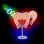 Shrimp Martini Wine Neon Sign, Martini LED Light, Home Party Wall Art, Cocktail Pub Bar Decoration, Gift for Cocktail Lover, 13"x13.8"