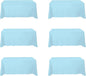 BRILLMAX 6 Pack Light Blue Tablecloths for 6 Foot Rectangle Tables 90 x 132 Inch - 6ft Rectangular Bulk Linen Polyester Fabric Washable Cloth Cover for Wedding Reception Banquet Birthday Party