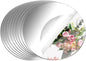 9PCS Small Round Mirror Centerpieces for Tables, 6inch Acrylic Circle Mirror Centerpieces for Table Candle Plate Circle Mirror Trays for Wedding Centerpieces Party Decorations