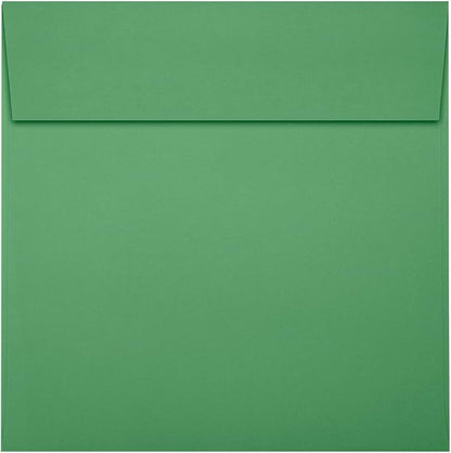 LUXPaper Square Invitation Envelopes | Peel & Press | 5" x 5" | Holiday Green | 80lb. Text | 50 Qty