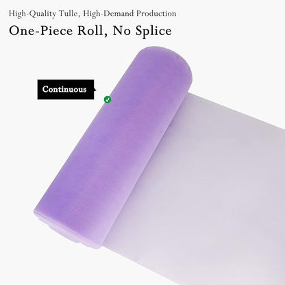 Lavender Tulle Fabric Rolls 54 Inch by 40 Yards Tulle Bolt Spool for Wedding Decorations DIY Tutu Baby Shower Table Skirt Ceiling Decor Birthday Party Craft Supplies