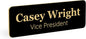 ExcelMark Custom Name Tag - Engraved Name Badge with Pin or Magnetic Backing, 16 Colors, 6 Fonts, and 2 Sizes to Choose from (Black w/Gold Letters, 1"x 3")