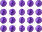 20pcs Honeycomb Decoration Paper Flower Balls Tissue Paper Pom Poms for Birthday Wedding Home Decor (3inch, Purple)