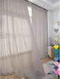 Window Light Grey Sheer Curtains 48 Inches Width 145 Inches Long 2 Panels Sheer Curtain Clear Curtains Basic Rod Pocket Panel for Home Living Room Bedroom Kids Room Yard Patio Parlor Sliding