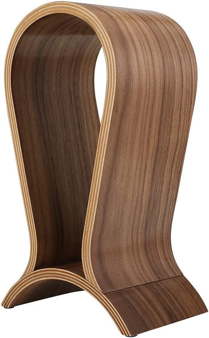 Headphone Stand Wood, Headset Stand for Desk, Walnut Gaming Headphone Holder Compatible for Sennheiser, Bose, Beats, Razer, AKG, Airpod Max, HyperX, Sony PS4 et.