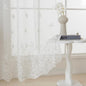 VISIONTEX White Sheer Voile Curtains, Decorative White Embossed Butterflies Rod Pocket Window Drapes for Home Kitchen, Living Room and Bedroom 54 x 63 Inch, Set of 2 Curtain Panels