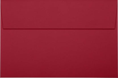 LUXPaper A9 Invitation Envelopes | Peel & Press | 5 3/4" x 8 3/4" | Garnet Red | 80lb. Text | 50 Qty