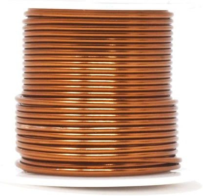 Mandala Crafts 14 Gauge Anodized Aluminum Craft Wire for Jewelry Making – 330 FT Colored Flexible Silver Copper True Blue Brown Red Kelly Green Wire - Bendable for Bonsai Armature Crafting Sculpting
