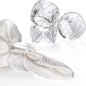 MDLUU 4 Pcs Crystal Napkin Rings, 2.3" Diameter Serviette Buckles, Clear Napkin Holder Rings for Christmas, Thanksgiving, Wedding (Diamond Shaped)