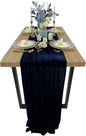 Luxurious Velvet Table Runner, 10ft Wedding Reception Decorations, 20x120inch Soft Velvet Fabric, Table Linen Overlay, Wedding Table Runners (Navy Blue, 20X120inch)